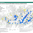 Known Northern Long-eared Bat Habitat in Kentucky and within 20 miles